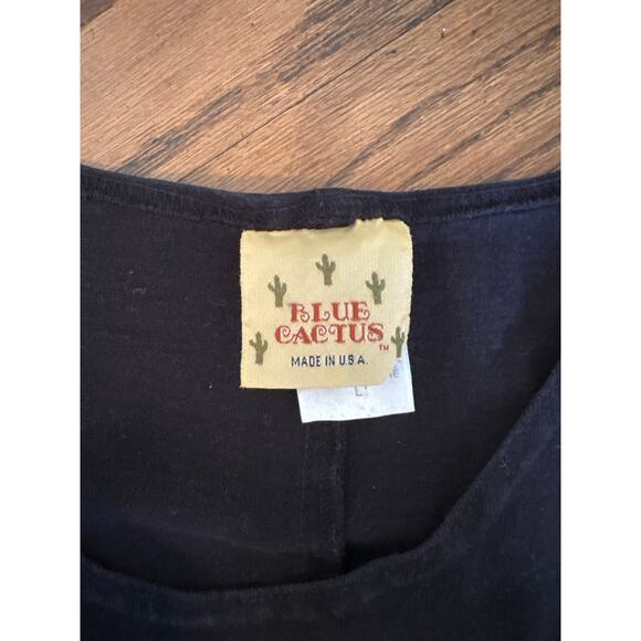 Vintage BLUE CACTUS Made in USA Large - Picture 4 of 7